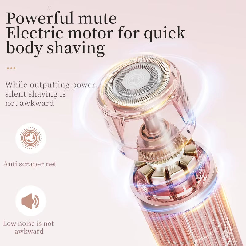 Electric Shaver for Women Bikini Trimmer 2 in 1 Women Electric Razor Body Epilator for Bikini Leg Underarm Electric Hair Remover