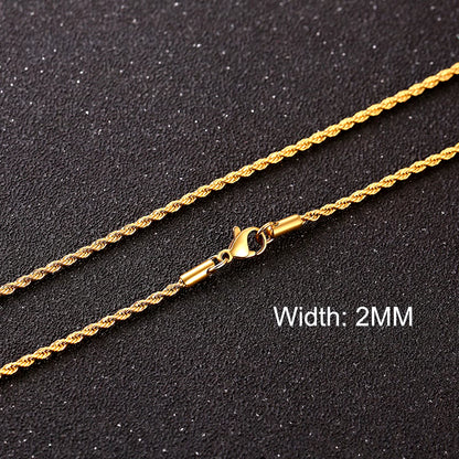Basic Punk Cuban Necklaces for Men Women,3/5/7/9/11Mm Stainless Steel Miami Curb Collar,Retro Silver Black Gold Color Chain Gift