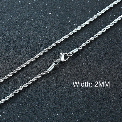 Basic Punk Cuban Necklaces for Men Women,3/5/7/9/11Mm Stainless Steel Miami Curb Collar,Retro Silver Black Gold Color Chain Gift