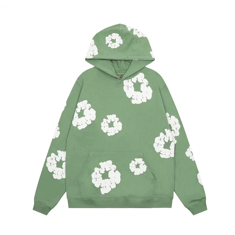 Modadenim - Viral Denim Unisex Bloemen Hoodie