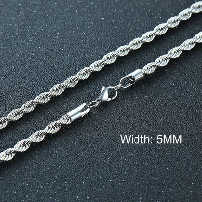 Basic Punk Cuban Necklaces for Men Women,3/5/7/9/11Mm Stainless Steel Miami Curb Collar,Retro Silver Black Gold Color Chain Gift