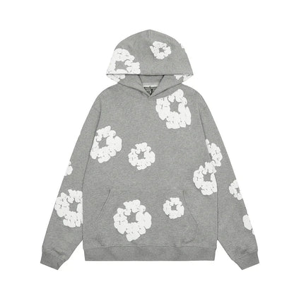 Modadenim - Viral Denim Unisex Bloemen Hoodie