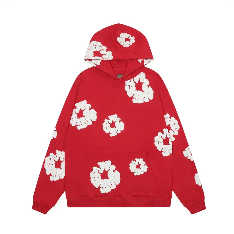 Modadenim - Viral Denim Unisex Bloemen Hoodie