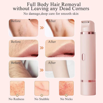 Electric Shaver for Women Bikini Trimmer 2 in 1 Women Electric Razor Body Epilator for Bikini Leg Underarm Electric Hair Remover
