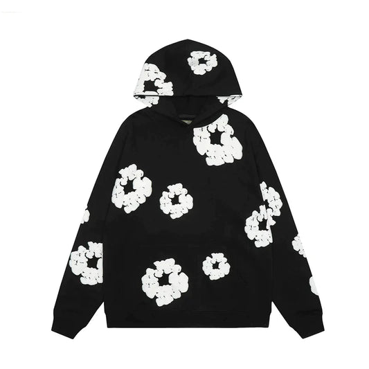 Modadenim - Viral Denim Unisex Bloemen Hoodie